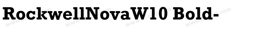 RockwellNovaW10 Bold字体转换